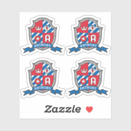 手紙A名前をカスタムするアンソニー騎士団の紋章 シール