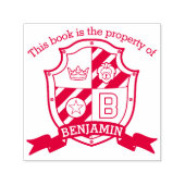 手紙Bクレスト本名前をカスタムするキッズライブラリスタンプ セルフインキングスタンプ (デザイン)