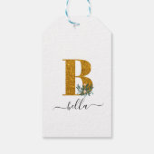手紙Bゴールデンモノグラム ギフトタグ (裏面)