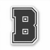 手紙Bスポーティ大学フォントアルファベット シール (正面)