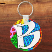 手紙Bドードルカラフルズ キーホルダー (裏面)