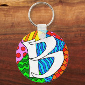 手紙Bドードルカラフルズ キーホルダー (正面)