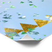 手紙Bモノグラムウォーターカラーキュートマーメイド子供部屋 ポスター (コーナー)