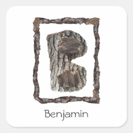 手紙Bモノグラム自然少年 スクエアシール