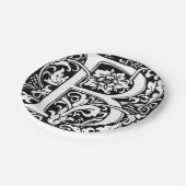 手紙B中世モノグラムアールヌーボー ペーパープレート (アングル)