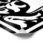 手紙B中世モノグラムアールヌーボー ポスター (コーナー)