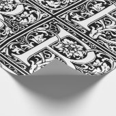 手紙B中世モノグラムアールヌーボー ラッピングペーパー (角)