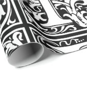 手紙B中世モノグラムアールヌーボー ラッピングペーパー (ロールコーナー)