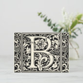 手紙B中世モノグラムアールヌーボー 招待状 (スタンド正面)