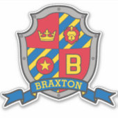 手紙B名前をカスタムするブラクストンライオンナイツクレスト シール (正面)