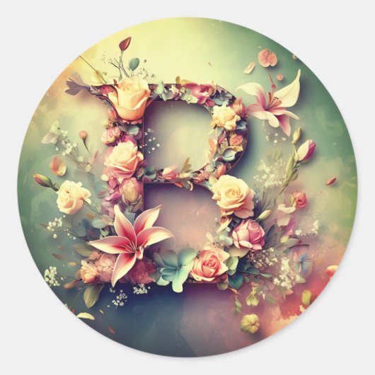 手紙B封筒ステッカー ラウンドシール (正面)