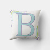 手紙B -モノグラムの枕 クッション (裏面)