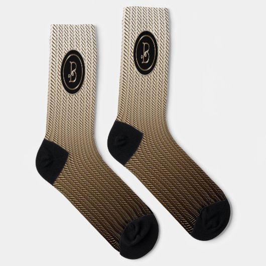 「手紙B」モノグラム ソックス (右)
