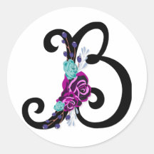 手紙B (ヴィンテージフローラデザインと魅力的)