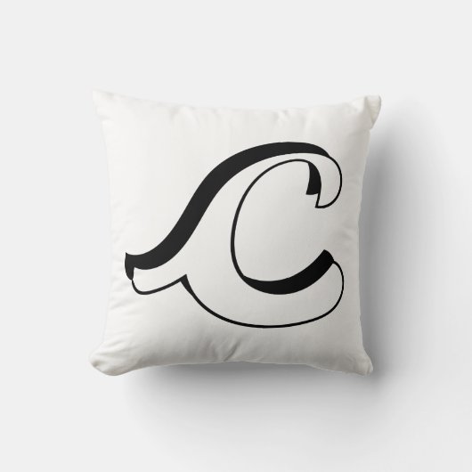 手紙Cの最初の枕 クッション (正面)