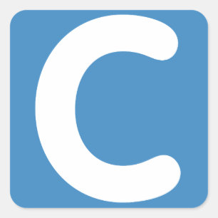 手紙CのemojiのTwitter スクエアシール