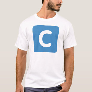 手紙CのemojiのTwitter Tシャツ