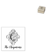 手紙Cイニシャルエレガントフローリッシュモノグラム名 ラバースタンプ (押印)