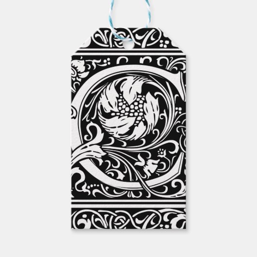 手紙C中世モノグラムアールヌーボー ギフトタグ (正面)