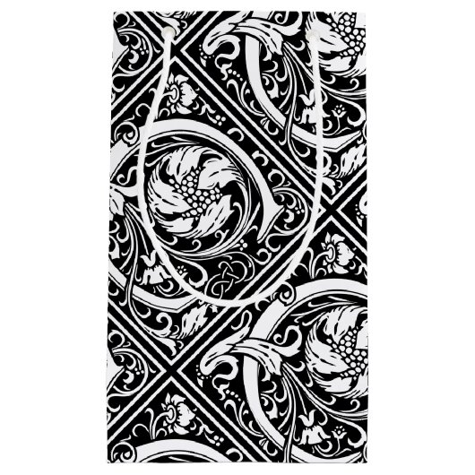 手紙C中世モノグラムアールヌーボー スモールペーパーバッグ (正面)