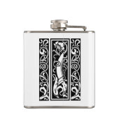 手紙C中世モノグラムアールヌーボー フラスク (裏面)