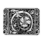 手紙C中世モノグラムアールヌーボー マグネット (横)