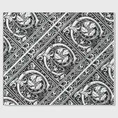 手紙C中世モノグラムアールヌーボー ラッピングペーパー (フラット)