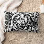 手紙C中世モノグラムアールヌーボー ランバークッション (ブランケット)