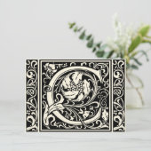 手紙C中世モノグラムアールヌーボー 招待状 (スタンド正面)