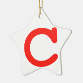 手紙c セラミックオーナメント (左)