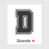 手紙Dスポーティ大学フォントアルファベット シール (シート)