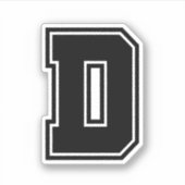手紙Dスポーティ大学フォントアルファベット シール (正面)
