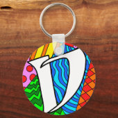 手紙Dドードルカラフルズ キーホルダー (裏面)