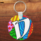 手紙Dドードルカラフルズ キーホルダー (正面)