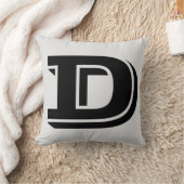 手紙Dモノグラム枕 クッション (ブランケット)