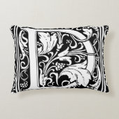 手紙D中世モノグラムアールヌーボー アクセントクッション (正面)