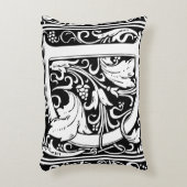 手紙D中世モノグラムアールヌーボー アクセントクッション (正面(垂直))