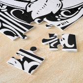 手紙D中世モノグラムアールヌーボー ジグソーパズル (側面)