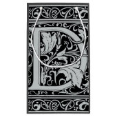 手紙D中世モノグラムアールヌーボー スモールペーパーバッグ (裏面)