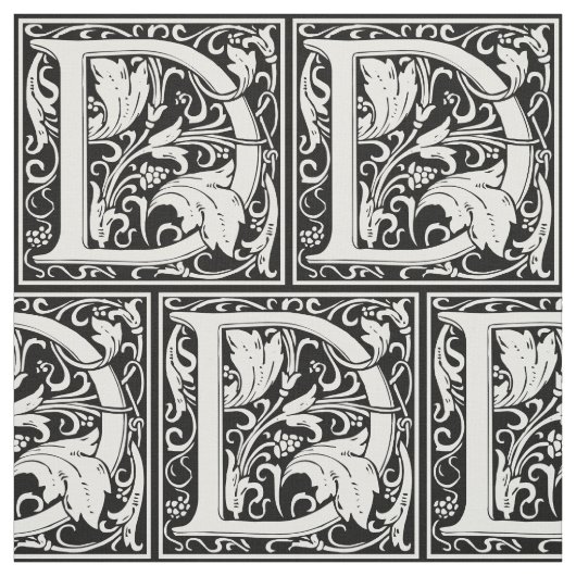 手紙D中世モノグラムアールヌーボー ファブリック (見本)