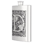 手紙D中世モノグラムアールヌーボー フラスク (左)