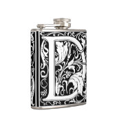 手紙D中世モノグラムアールヌーボー フラスク (右)