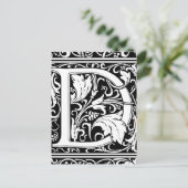 手紙D中世モノグラムアールヌーボー ポストカード (スタンド正面)