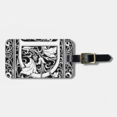 手紙D中世モノグラムアールヌーボー ラゲッジタグ (正面横)