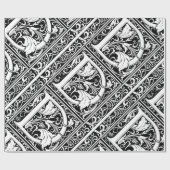 手紙D中世モノグラムアールヌーボー ラッピングペーパー (フラット)