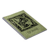 手紙D第1の手紙のモノグラム ノートブック (右側)