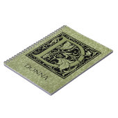 手紙D第1の手紙のモノグラム ノートブック (左側)