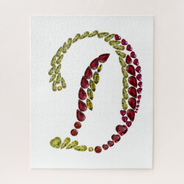 手紙D made with Gemstones Nameパズル ジグソーパズル