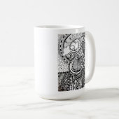 手紙Eのマグ、エリザベスSampsonのコーヒー・マグによる芸術 コーヒーマグカップ (正面右)