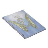 手紙Eの天使のモノグラム ノートブック (右側)